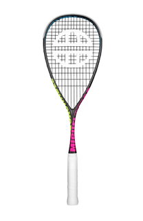 UNSQUASHABLE Squash Racket Miguel Rodriguez ONE20 Limited Edition (120g/head heavy) 2025 black/pink - strung -